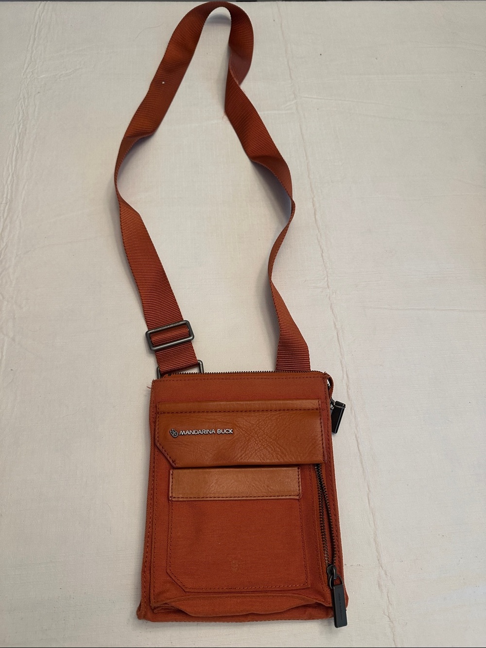 Mandarina Duck Crossbody Bag in Burnt Orange